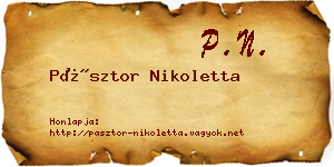 Pásztor Nikoletta névjegykártya